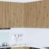 Hanging Corner Cabinet with Door Artisan Oak and White 57 X 57 X 100 Cm