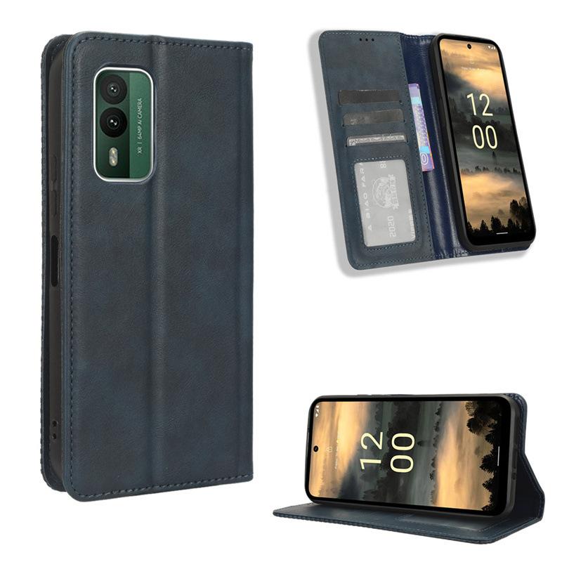 Etui z klapką dla Nokia XR21,Nokia XR20 Skórzane etui [Skóra Vintage z klapką] Wstrząsoodporne Trwałe Retro etui na telefon