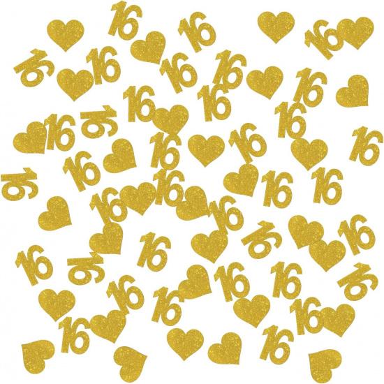 INNORU Number 20 Confetti Gold Glitter, Happy 20th Birthday Table Confetti, Twenty Years Paper Scatter, 20th Anniversary Cheers To 20 Years Party