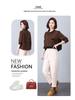 2024 Korean Style Petite Mom Casual Fashion Sweatshirt Two-Piece Set