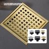 Stainless Steel Floor Drain Replacement Square Shower Floor Drain Flange Stainless Steel Hair Strainer Removable Grid
