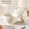 2025 Stylish 10-Piece Ceramic Underglaze Bowl Set - Elegant, High-Quality Tableware for Home Use