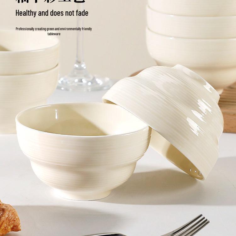 2025 Stylish 10-Piece Ceramic Underglaze Bowl Set - Elegant, High-Quality Tableware for Home Use