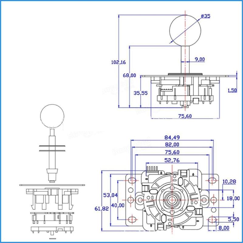 2PCS  Encoders Kit 0 Delay Joystick Upgrades Easy Installation Supports  Systems for PC Game  Projects