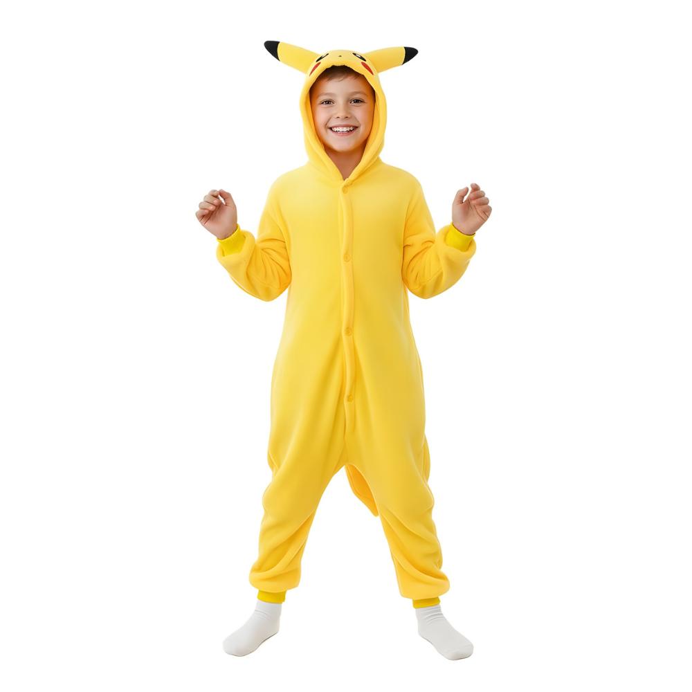 Piżama Onesie Kigurumi Kostium Przebranie Pokemon Pikachu Dzieci 105-115Cm