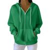 Women's Casual Fashion Long-Sleeved Zip-Up Christmas Print Knitted Hoodie