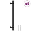 Furniture Handles 5 Pcs Black 192 Mm Stainless Steel