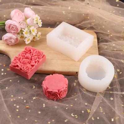 Růžový sloup Ručně vyráběná forma na mýdlo DIY Květina Aromaterapeutická svíčka Domácí dekorace Mousse Pečení Silikonová forma