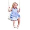Swing for Children 9-36 Months In PP and PE Plastic for Indoors and Outdoors with Adjustable Rope and LED Lights, 39x16.5x120-180 Cm, White