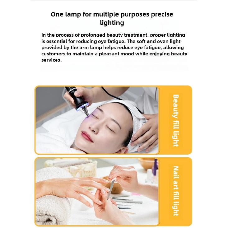 New 48W Half Moon LED Eyelash Lamp Nail Beauty Eyelash Chandelier, 2700K-5600K3 Color Arbitrarily Adjustable Dimming Beauty Lamp