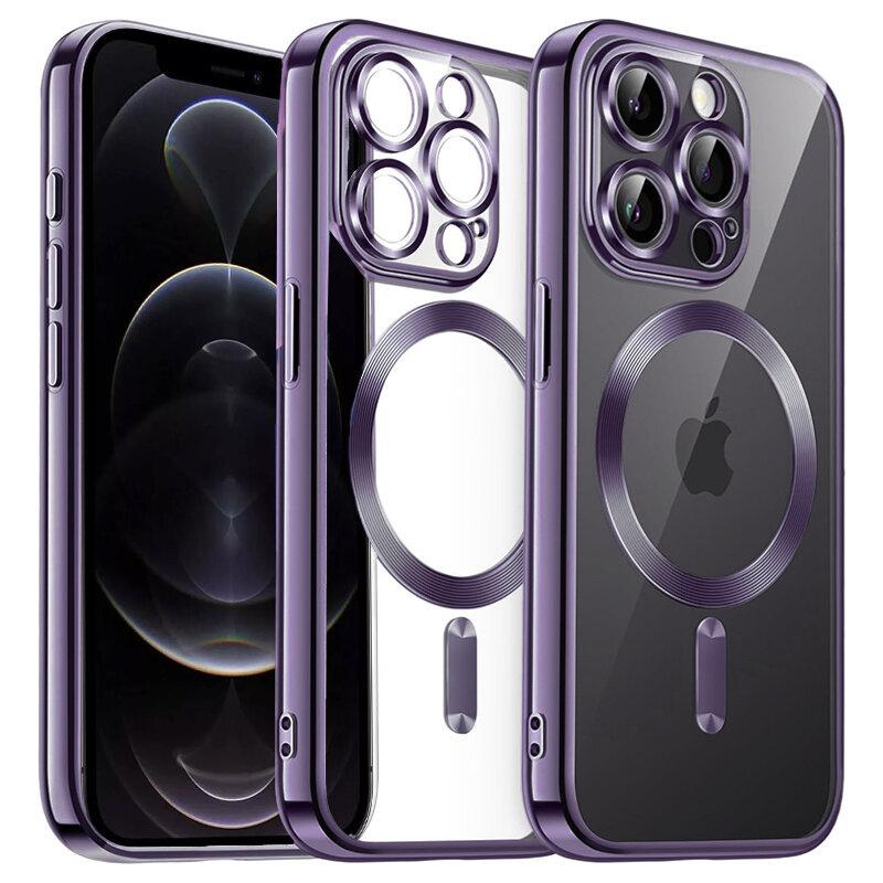 iPhone 12 Pro Case, Electro MagSafe, Purple + Screen Protector