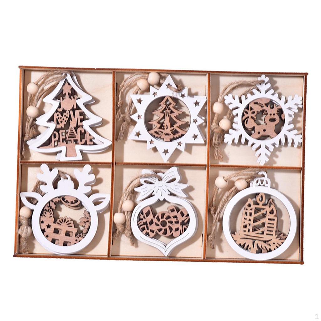 12 Pieces Christmas Tree Hanging Ornament Charm Pendants Decorative Creative Xmas Decor for