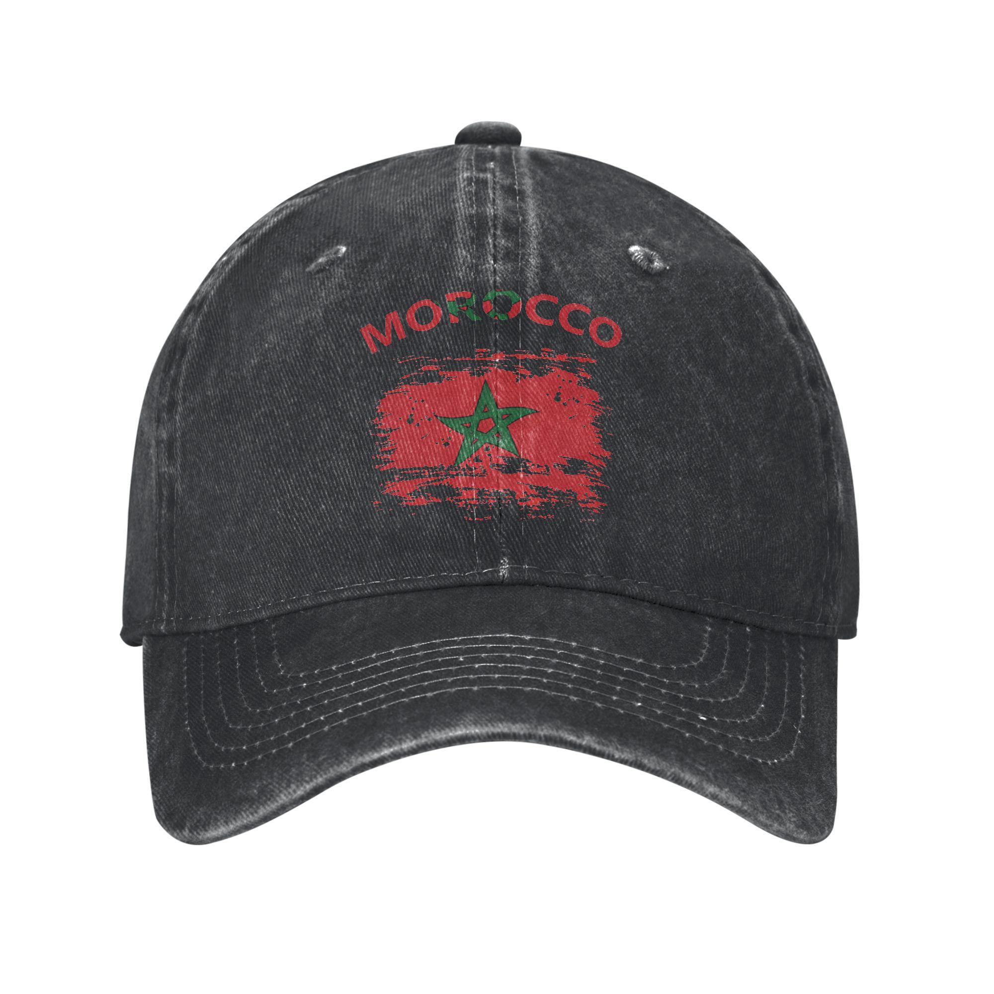 

Morocco Flag Baseball Cap Accessories For Unisex Adjustable Trucker Hat One Size