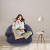 With Backrest U-Shaped Flocking Sofa With Armrests Inflatable Bean Bag Chair  Leisure Bean Bag