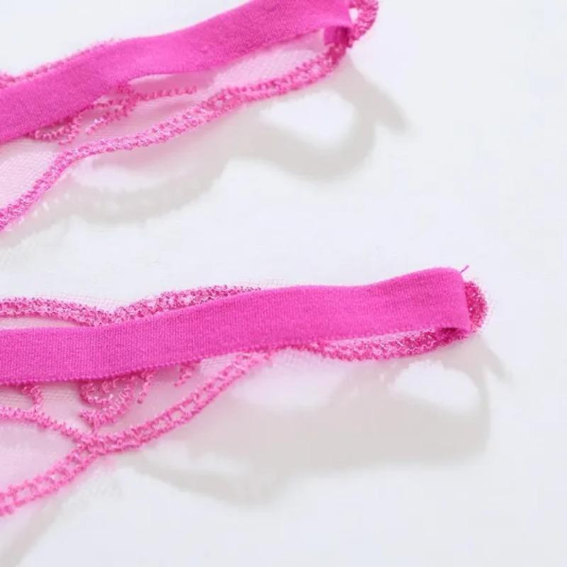 1PC Open Thongs Women Underwear Crotchless Embroidery G String Temperament and Interest Briefs Lace Transparent Sexy Lingerie
