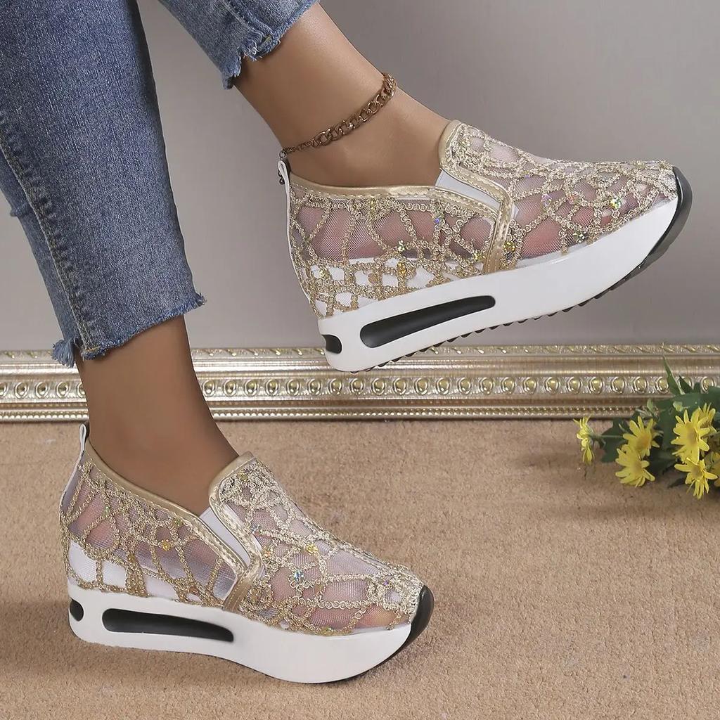 Damen Sommer Loafer Luxus Plateau Vulkanisierte Tennis Casual Sneakers Für Damen Trends 2024 Bequeme Outdoor Fashion Schuhe