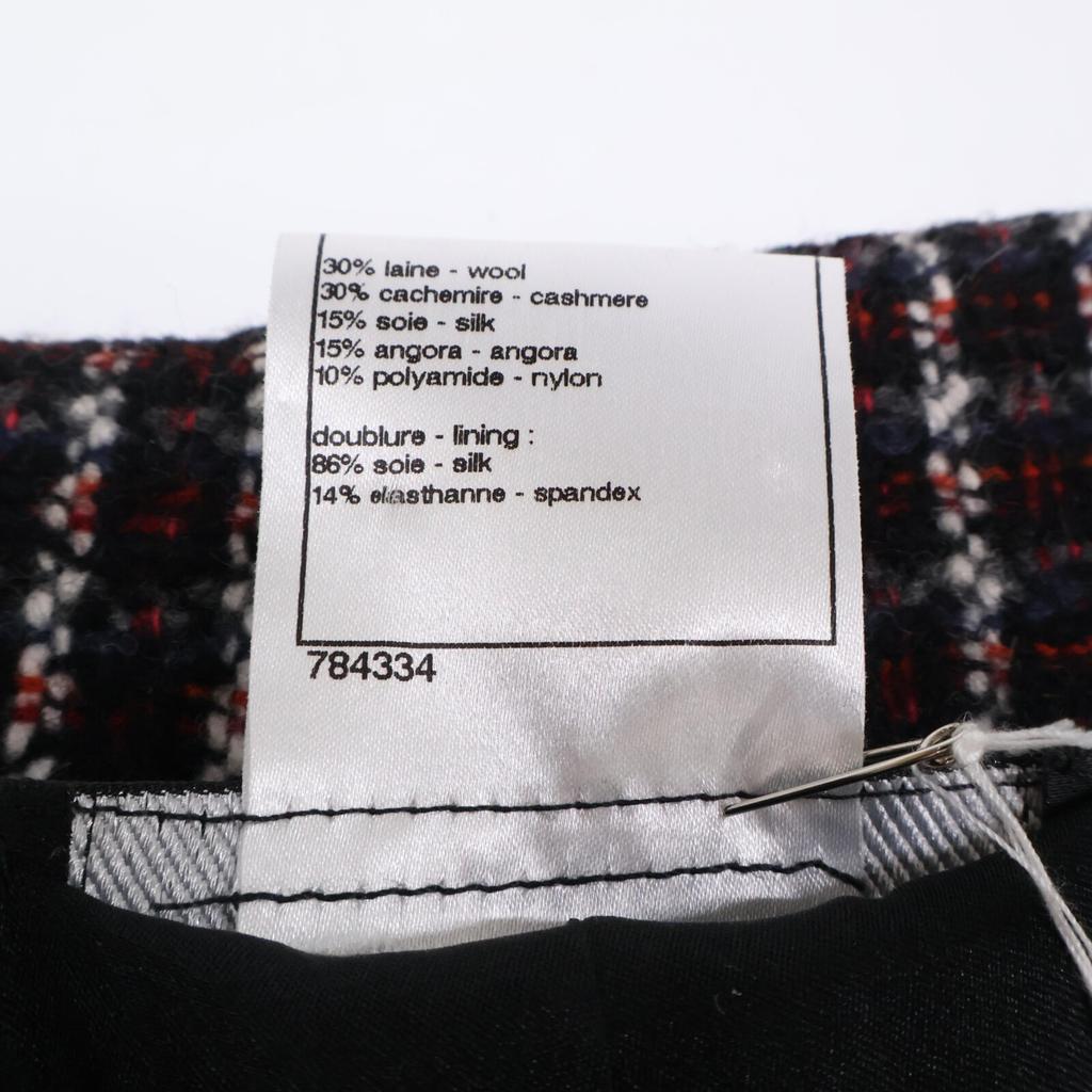 Chanel [/Domestic Regular] 08A P33861V24329 Cashmere/silk Blend Tweed 1B Tailored Jacket Jacket 34 Navy systemUsed