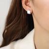 Exquisite Geometric Oval-Square Copper Earrings: Chic Hip Hop Style