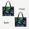 Fashion Fern Print Tote Bag Lightweight Portable Daily Use Shoulder Bag Stylish