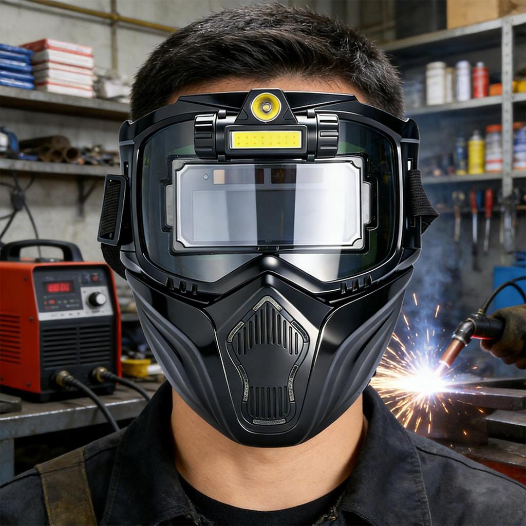 Auto Darkening Welding Helmet 3 Lighting Adjustable Soldar Hood Protector Welding Mask Breathable Welding Protector Welder