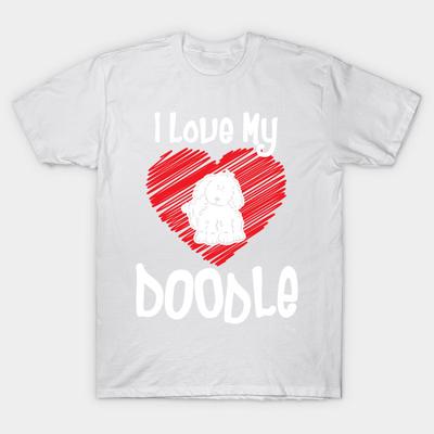 T Shirt Women I Love My Doodle Dog Poodle Lovers Harajuku Print Kawaii Tshirt Summer Short Sleeve Female T-Shirt Top Tee