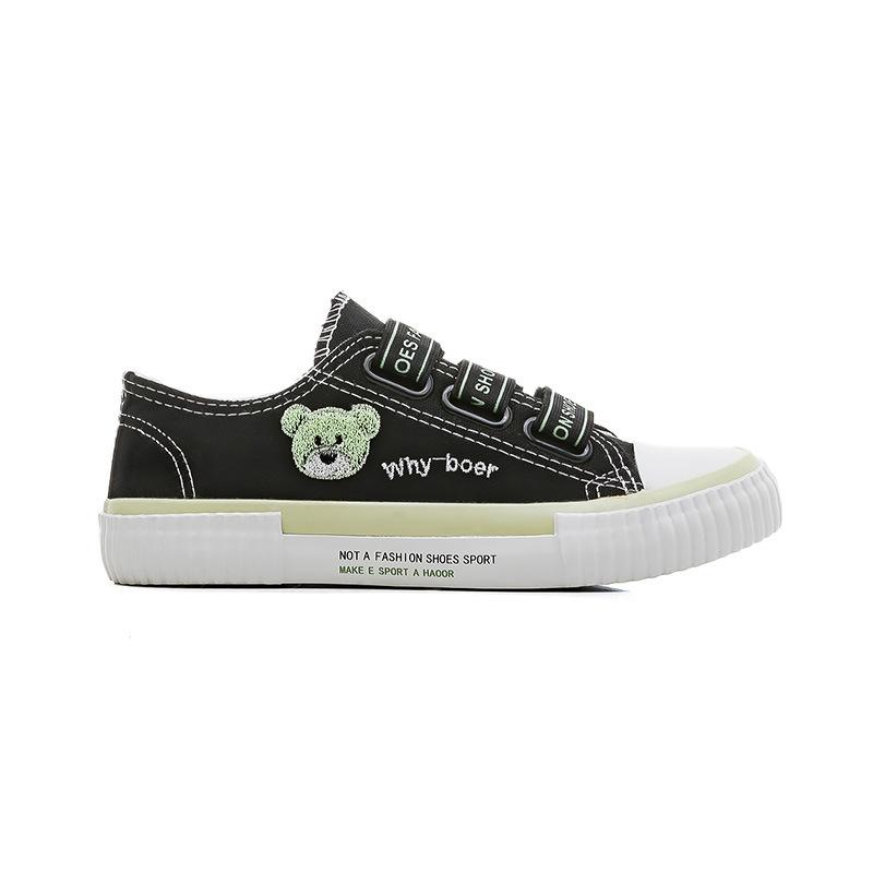 Autumn new low-top bear espadrilles female tide student versatile casual flat-bottomed retro board shoes