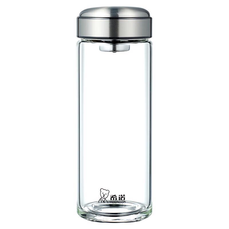 Xinuo Portable Borosilicate Glass Water Bottle