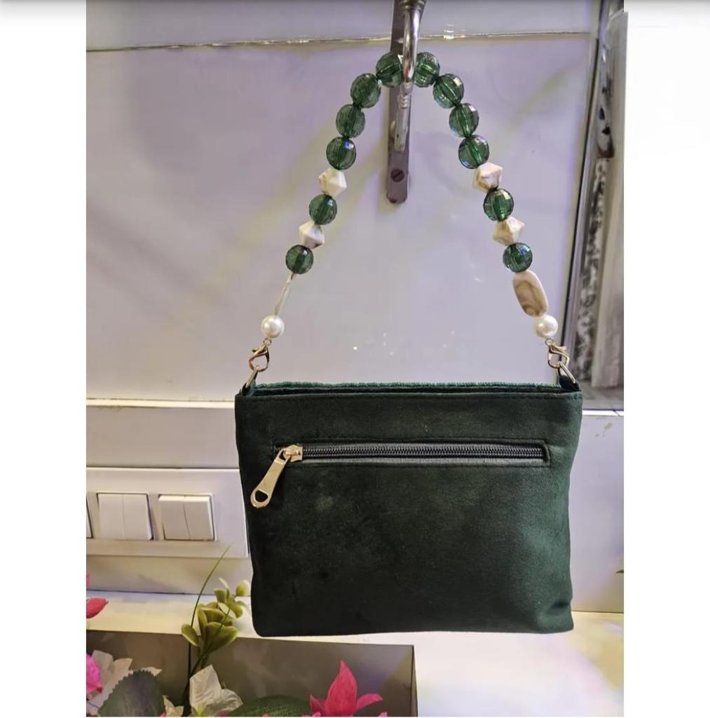 Ladies Embroidered Purse & Green Handbag Designer Partywear Wedding Gift Clutch Luxury Bride Evening Bag Bridesmaid Gift for Her Friend Mom