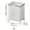 Foldable Storage Basket, Small Plastic Laundry Basket with Wheels and Handles, Space-saving Rolling Basket