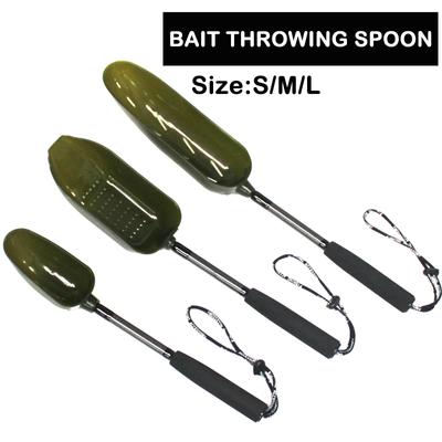 Isca de pesca de carpa, colher de arremesso para alimentação, fervuras, ferramenta de isca de pesca de carpa, parafuso, colher, acessórios de pesca, 1 peça