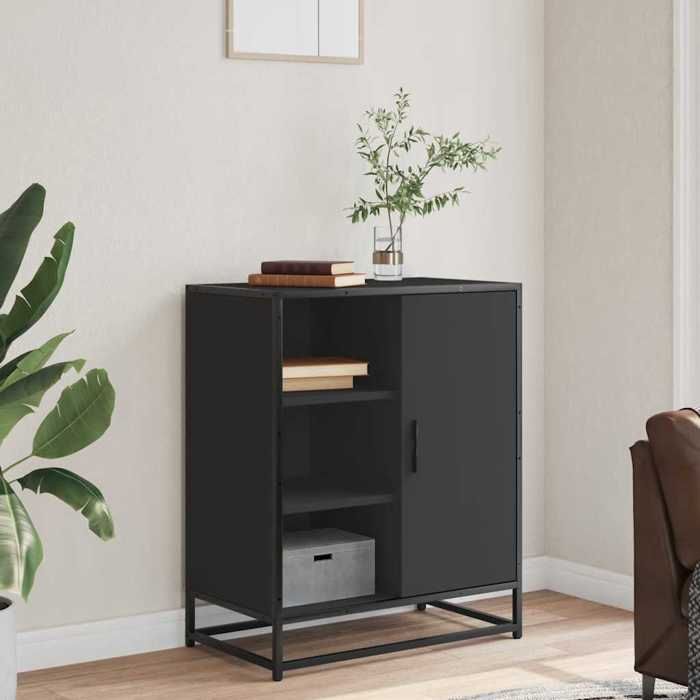 VidaXL Black Buffet 62x35x76 Cm Engineered Wood, Storage Cabinet, Entryway Furniture, Accent Furniture, Furniture of 848994