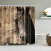 Wild Animals Bath Curtains Lion Leopard Cat Bathroom Decorative Shower Curtains Bathtub Decoration Bath Curtains