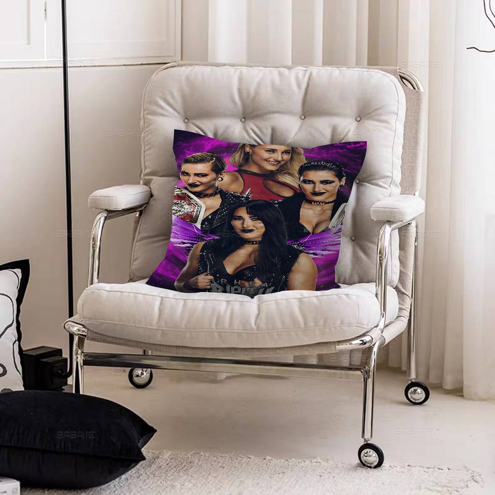 Rhea Ripley Female Wrestler Pillowcase Toon Gift Cushion Cover Bedroom Home Sofa Chair Seat Decor Pillow Case