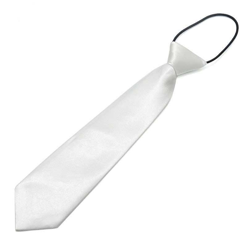 Cravată mică cu bandă de cauciuc de 28 cm, culoare solidă, cravată monocromă pentru copii, cravată scurtă, accesorii pentru băieți, cravată pentru uniformă școlară