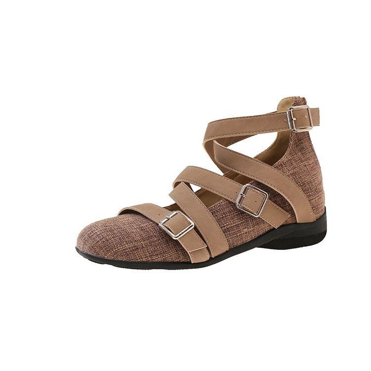 

[youshilai] Французские ретро балетки с ремешком крест-накрест, новый дизайн туфель Мэри Джейн 40