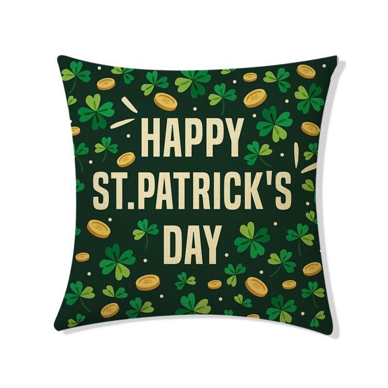 St. St. Patrick's Day Kissen Heim Lendenkissen Vierblättriges Kleeblatt Sofakissenbezug Kissenbezug