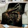 3D Colorful Musical Note Music Score Blanket,Soft Throw Blanket for Home Bedroom Bed Sofa Picnic Travel Office Cover Blanket Kid