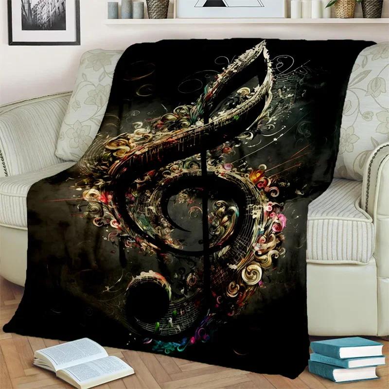 3D Colorful Musical Note Music Score Blanket,Soft Throw Blanket for Home Bedroom Bed Sofa Picnic Travel Office Cover Blanket Kid