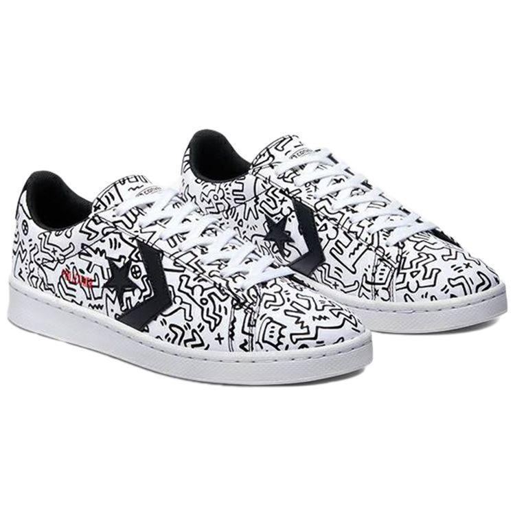 Keith Haring X Converse Pro Leather Low Unisex Sneakers White Black Red 171857C