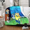 CartoonS-Spongebob Morbido Peluche Divano Letto Coperta da Lancio Cartoon Coperte da Picnic Moderna Coperta in Flanella Coperta Stampata Regalo