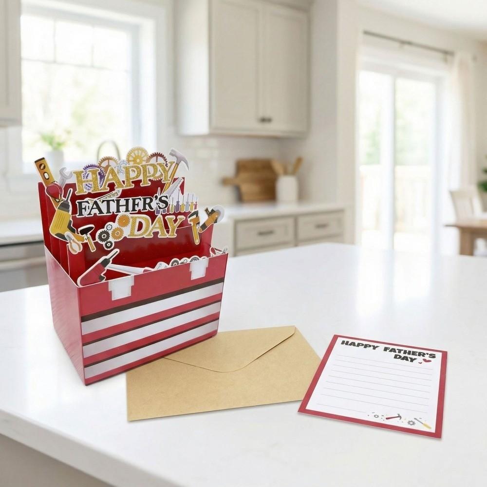Paper Craft Toolbox Theme Card Handmade Birthday Greeting Card Universal Message Card Parents Gift