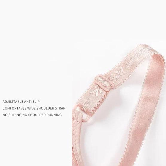 WTEMPO Sutien de mărime Plus Sutien fără cusături pentru femei Lenjerie de corp Sutien din dantelă Sutien moale de culoare uni fără sârmă