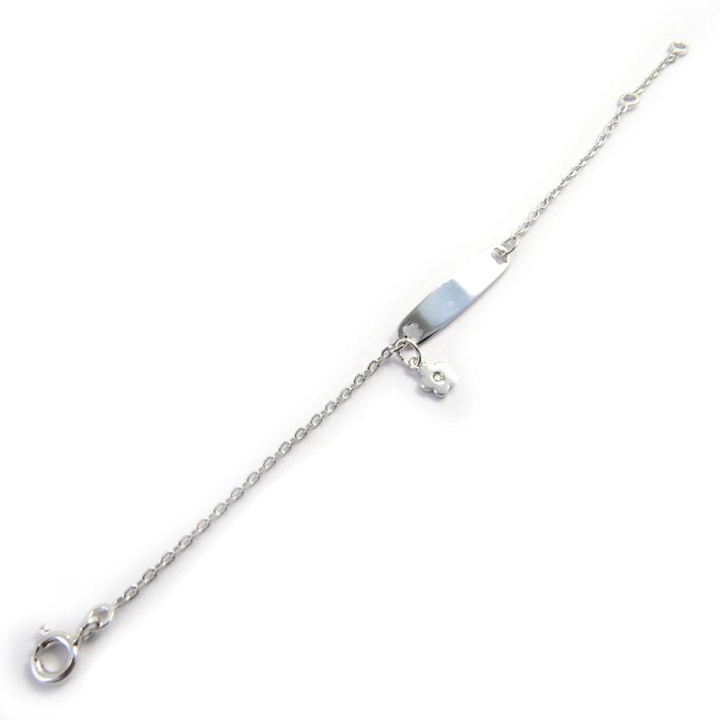 Altesse [M5006] - Silver 'Bambino' Flower Bracelet (rhodium-plated)