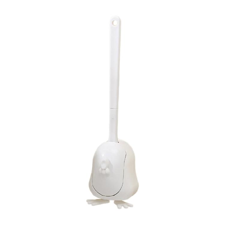 Flexible Silicone Toilet Brush Long Handle, Automatic Opening and Closing