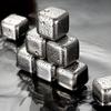 12Pcs 304Stainless Steel Ice Cube Set with Tongs Drinking Chilling Stone Metal Ice Chilling Ice Suitable for Cooling