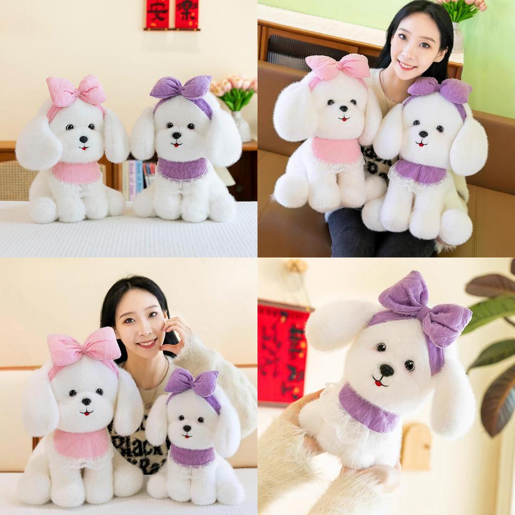 Princess Teddy Dog Plush Toy With Long Ears Soft Pp Cotton Stuffed Animal For Teen Girls