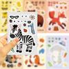 8/16/24PCS Children DIY Puzzle Sticker 8 Animals Make A Face Funny Assemble Jigsaw Stickers Kids Educational Toys
