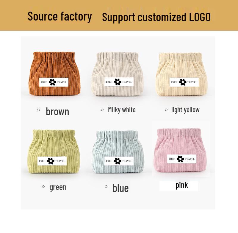 2023 Damen Cord Kordelzug Münzbörse & Kosmetiktasche