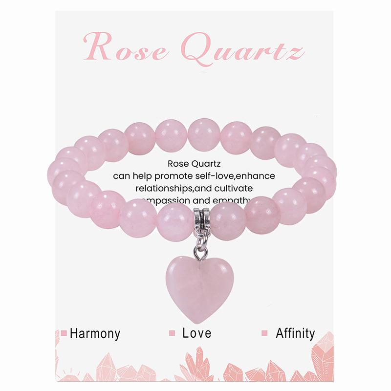 Natural Stone Beaded Bracelets With Card 8mm Apatite Amethysts Carnelian Tiger Eye Stone Stretch Bracelets For Women Men