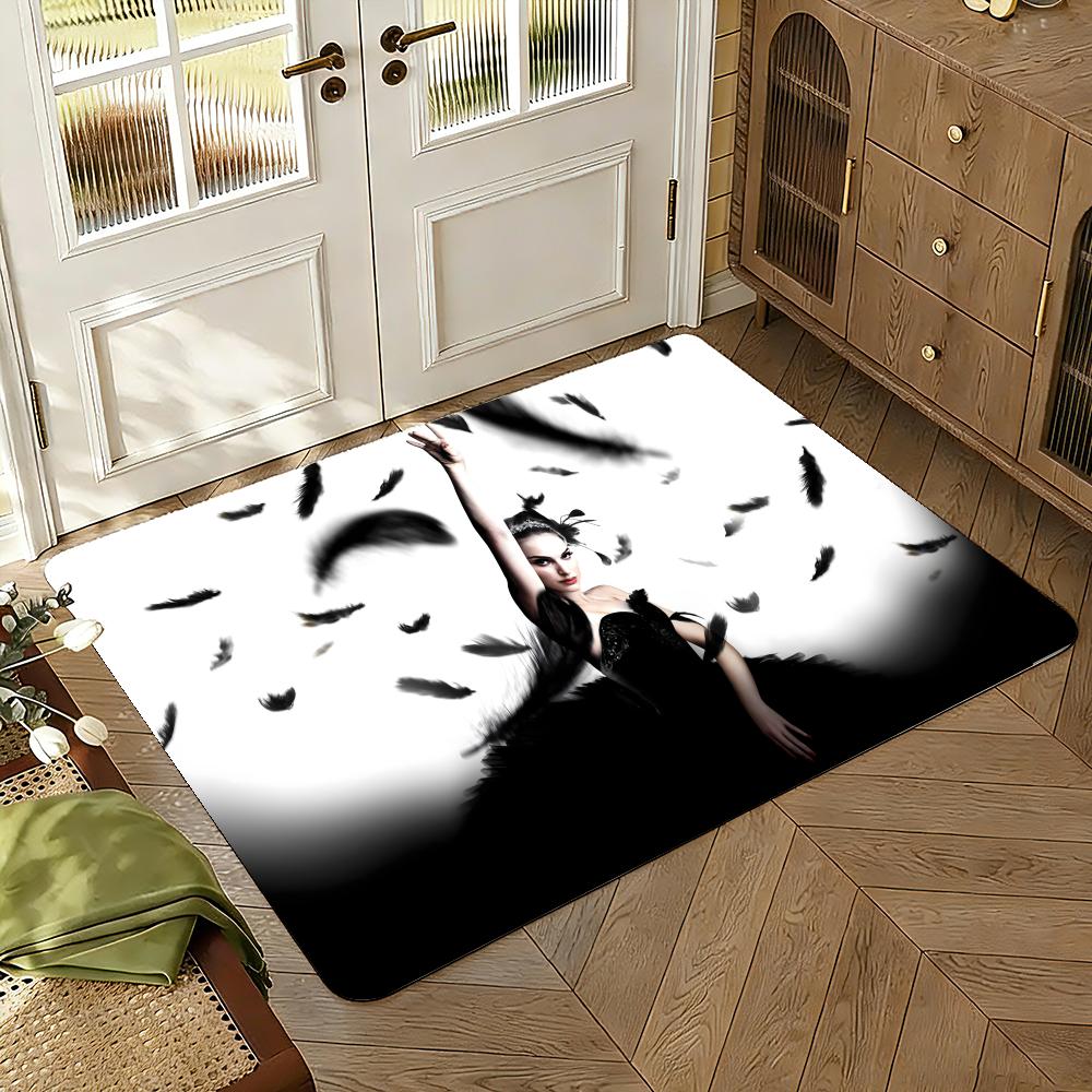 Movie Black Swan Classic Anime Floor Mat Floor Mat Soft Flannel Non-Slip Door Rug for Living Room